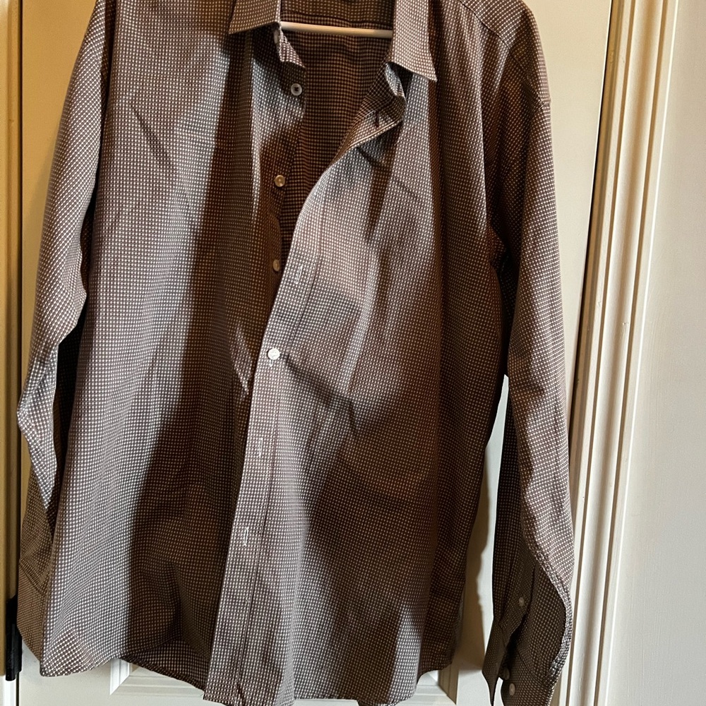 Classic Brown Checkered Men's Shirt
